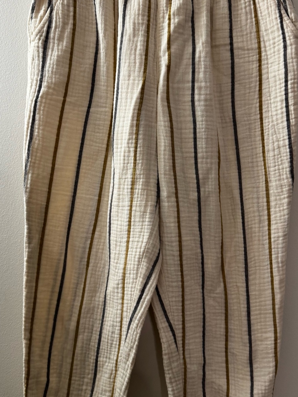 Madewell Pull-On Tapered Crop Cotton Gauze Pants Sz S